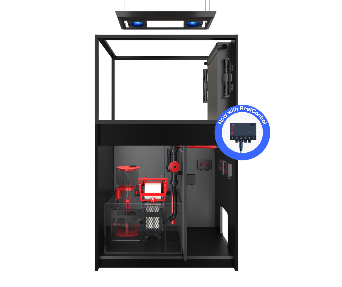Red Sea REEFER MAX Peninsula 350 G3+ aquarium system with black cabinet