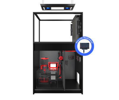 Red Sea REEFER MAX Peninsula 350 G3+ aquarium system with black cabinet