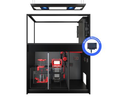 Red Sea REEFER MAX Peninsula 500 G3+ aquarium system with black cabinet