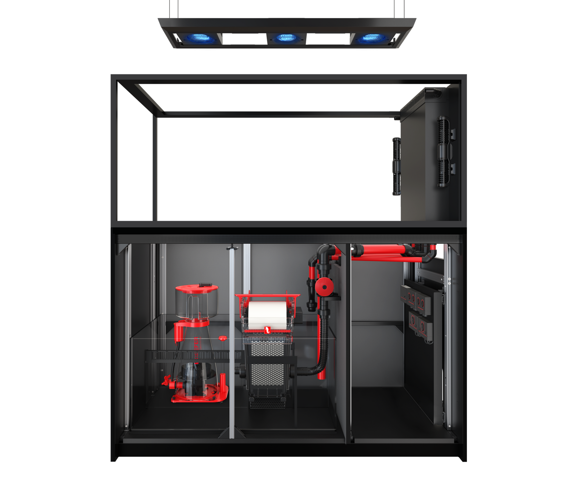 Red Sea REEFER MAX Peninsula S-700 G3 Aquarium System - Black cabinet