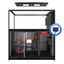 Red Sea REEFER MAX Peninsula S-700 G3+ aquarium system with black cabinet