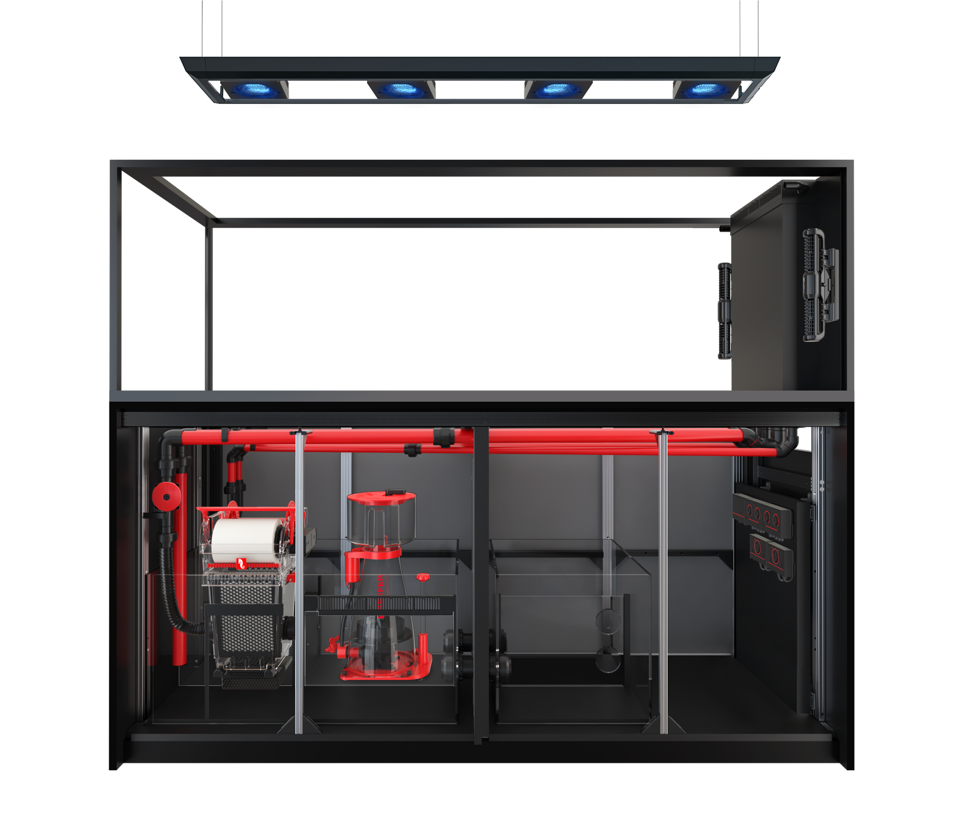 Red Sea REEFER MAX Peninsula S-950 G3 Aquarium System - Black cabinet