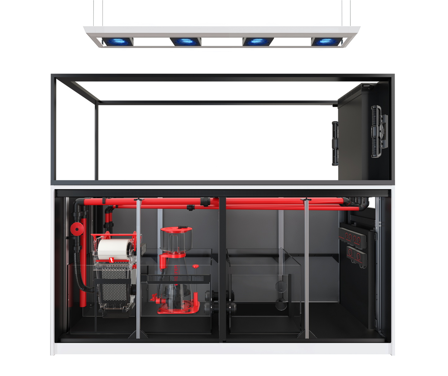 Red Sea REEFER MAX Peninsula S-950 G3 Aquarium System - White cabinet