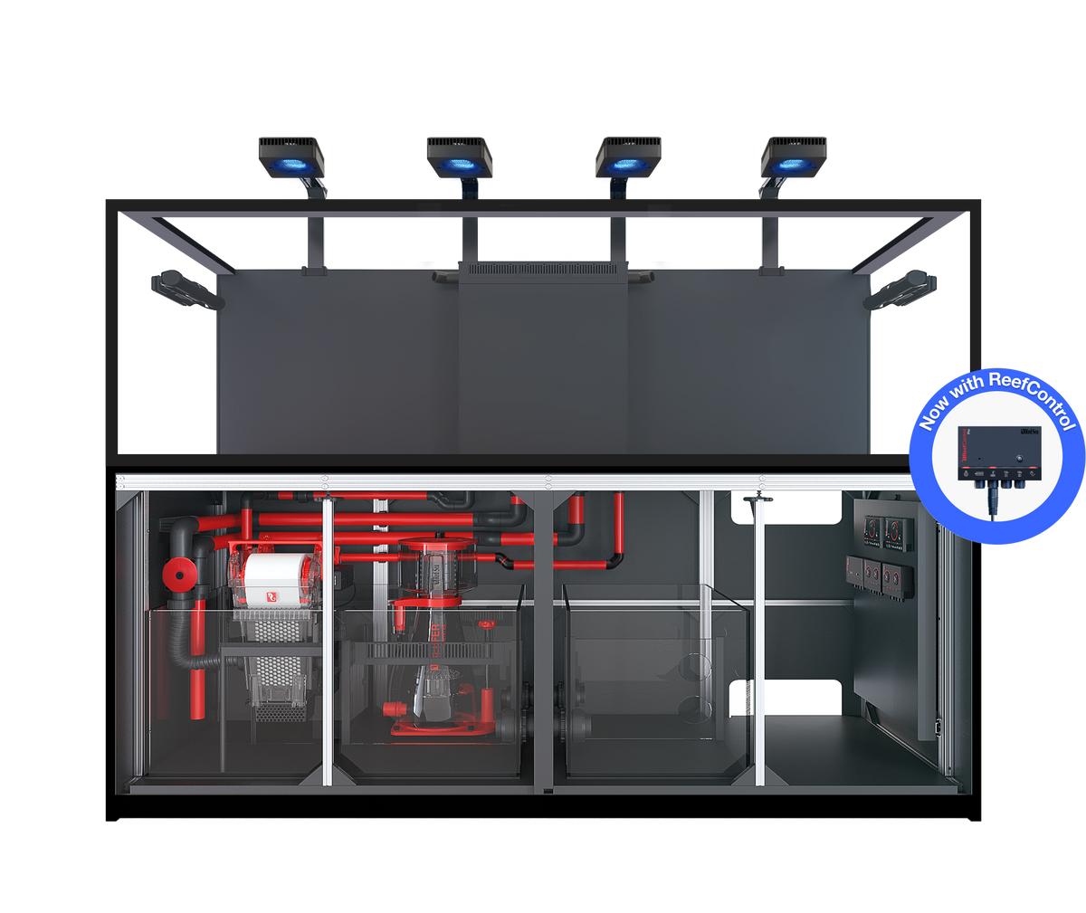 Red Sea REEFER MAX S-1000 G3+ aquarium system with black cabinet