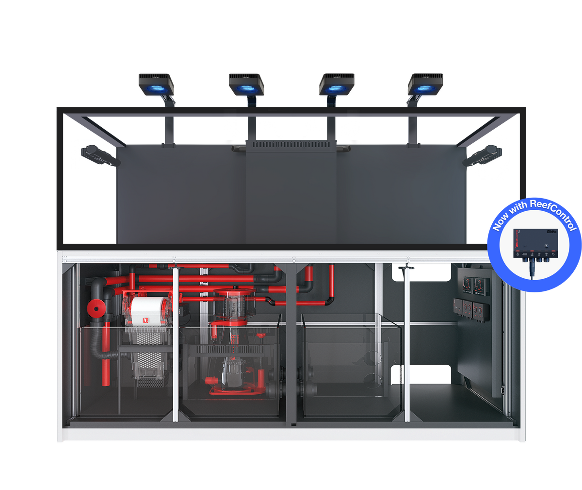 Red Sea REEFER MAX S-1000 G3+ aquarium system with white cabinet