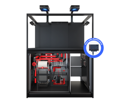 Red Sea REEFER MAX S-550 G3+ aquarium system with black cabinet