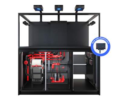 Red Sea REEFER MAX S-700 G3+ aquarium system with black cabinet