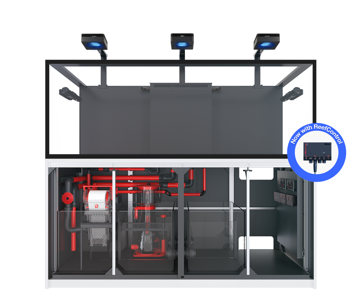 Red Sea REEFER MAX S-850 G3+ aquarium system with white cabinet