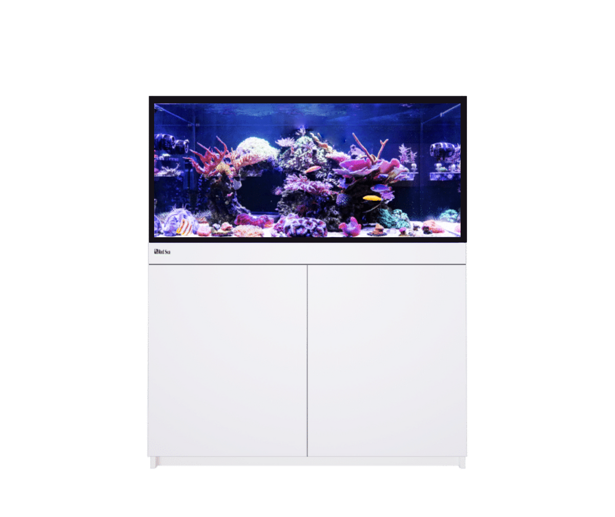 Red Sea REEF-FRAME MAX 350 Aquarium System (75 Gal) with White cabinet
