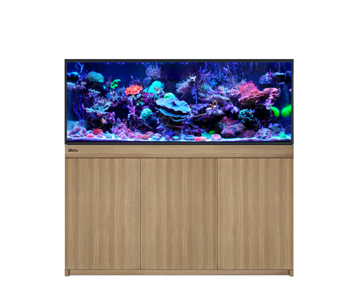 Red Sea REEF-FRAME 500 Aquarium System (107 Gal) with Oak cabinet