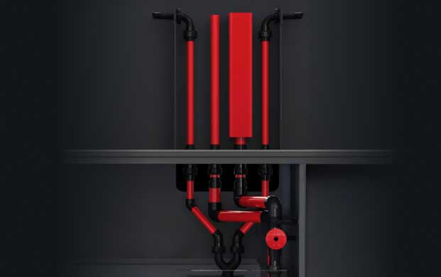 Red Sea REEF-FRAME hydrodynamic piping
