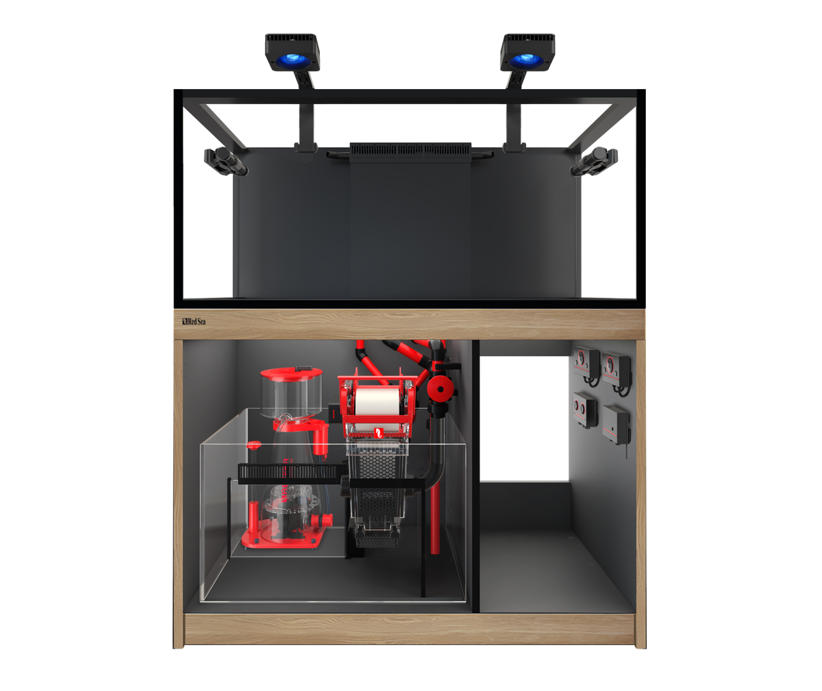 Red Sea REEF-FRAME MAX 350 Aquarium System (75 Gal) with Oak cabinet