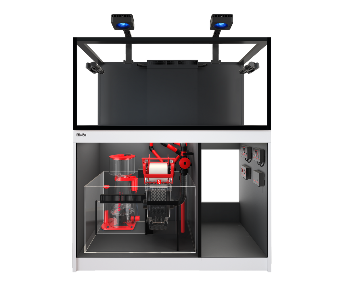 Red Sea REEF-FRAME MAX 350 Aquarium System (75 Gal) with White cabinet