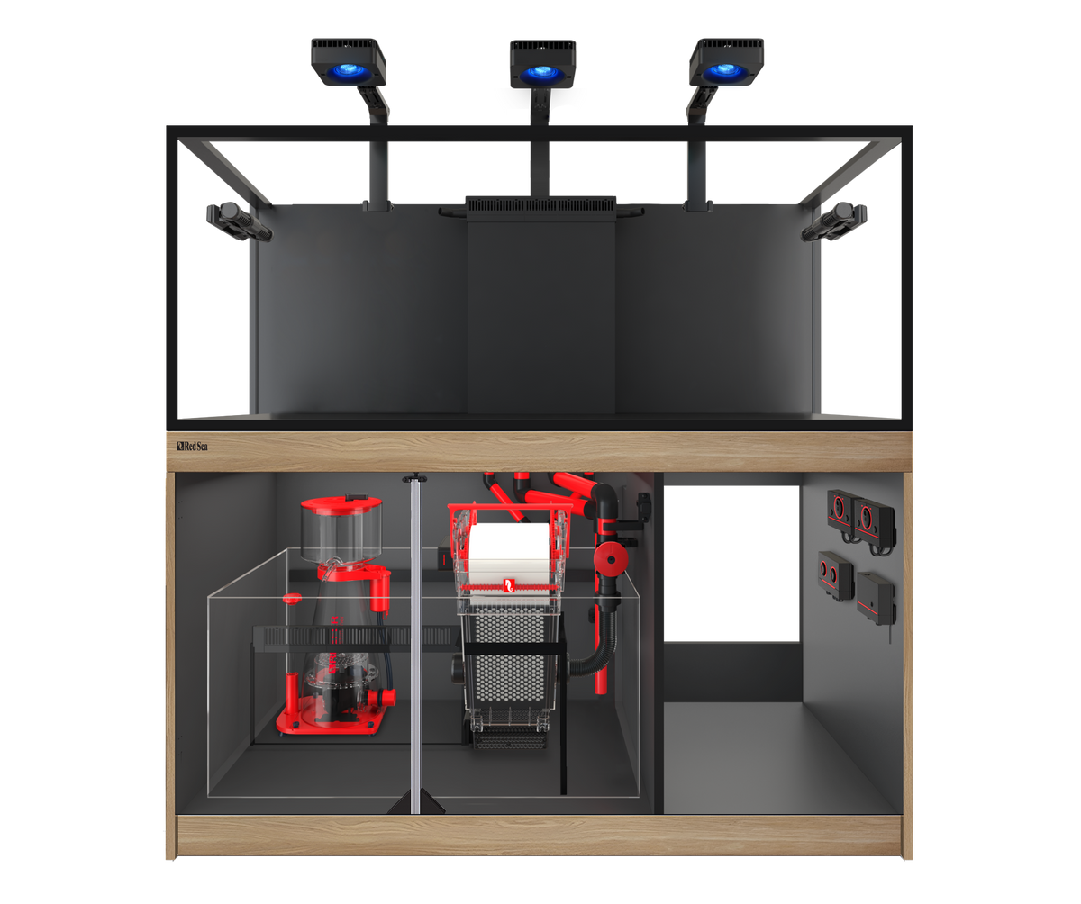 Red Sea REEF-FRAME MAX 500 Aquarium System (107 Gal) with Oak cabinet