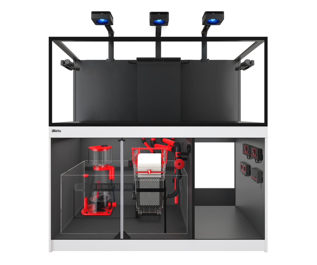 Red Sea REEF-FRAME MAX 500 Aquarium System (107 Gal) with White cabinet