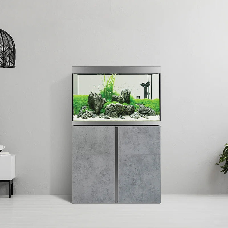 Fluval Siena Aquarium and Cabinet Set in Chicago Concrete, 88 US Gallon