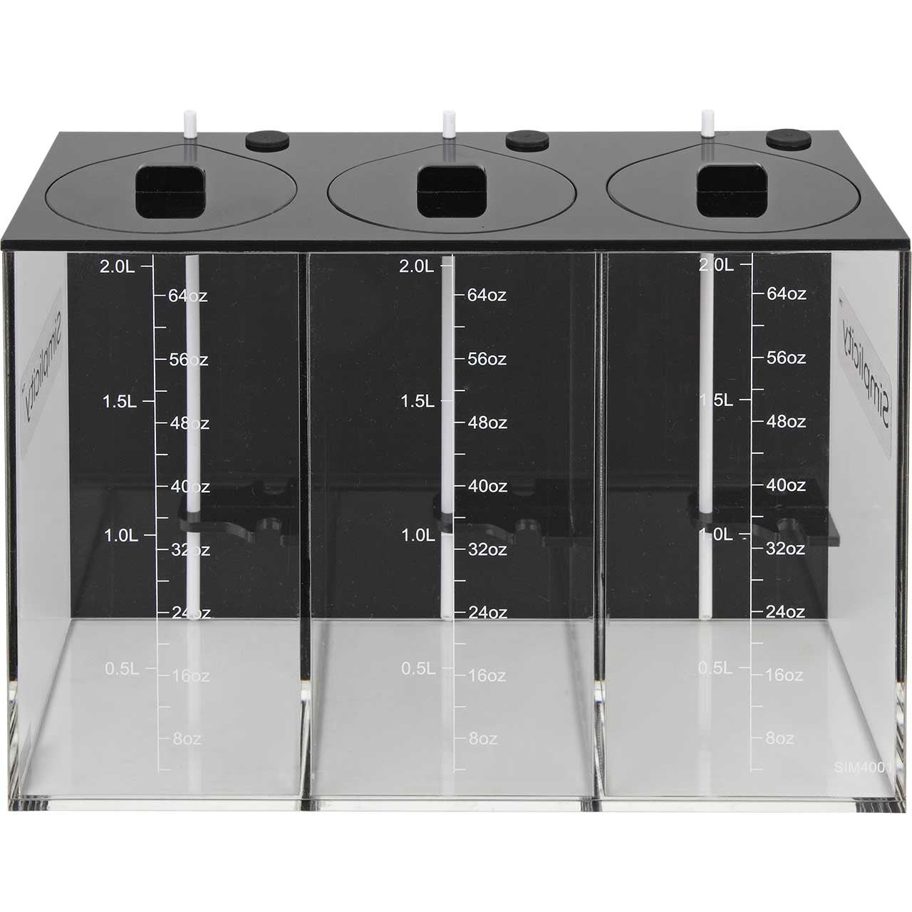 Simplicity 3 x 2L dosing container front view