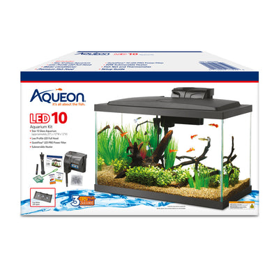 Aqueon 10 gallon aquarium starter kit with LED and filter