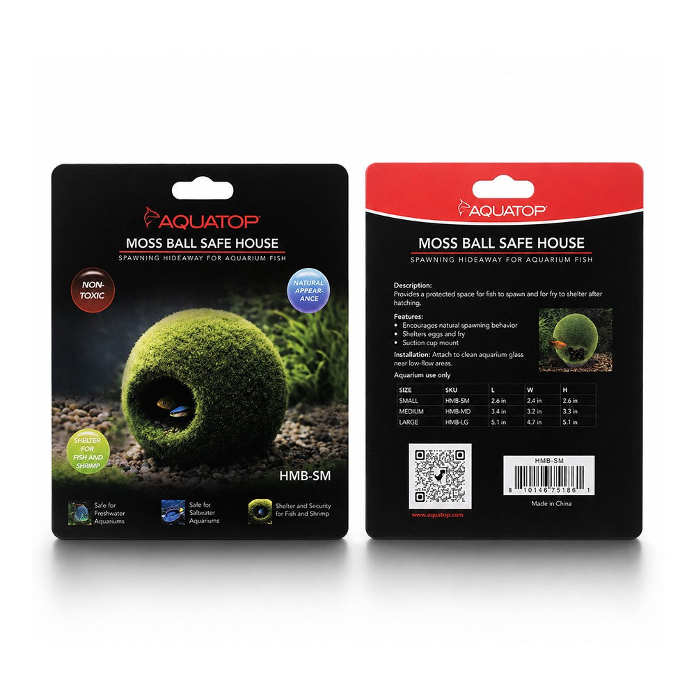 Aquatop Moss Ball Safe House Small, retail card