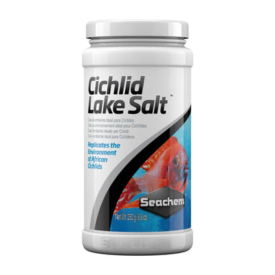Seachem Cichlid Lake Salt 250 g jar, net weight 250 g (8.8 oz)