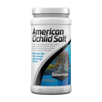 Seachem American Cichlid Salt 250 g jar, net weight 250 g (8.8 oz)