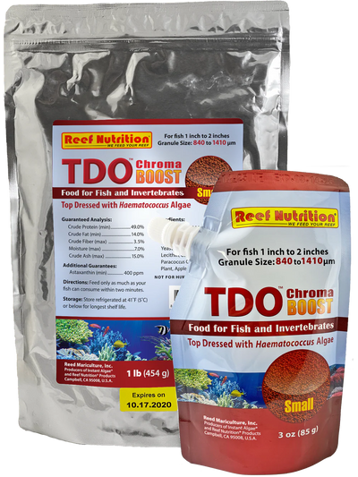 Reef Nutrition – TDO-C2 Chroma BOOST Small Granule Fish Food – 3 oz
