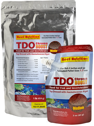 Reef Nutrition – TDO-EP1 Chroma BOOST Medium Pellet Fish Food – 3 oz
