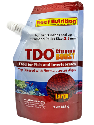 Reef Nutrition – TDO-EP2 Chroma BOOST Large Pellet Fish Food – 3 oz