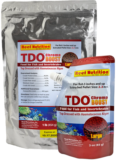 Reef Nutrition – TDO-EP2 Chroma BOOST Large Pellet Fish Food – 3 oz