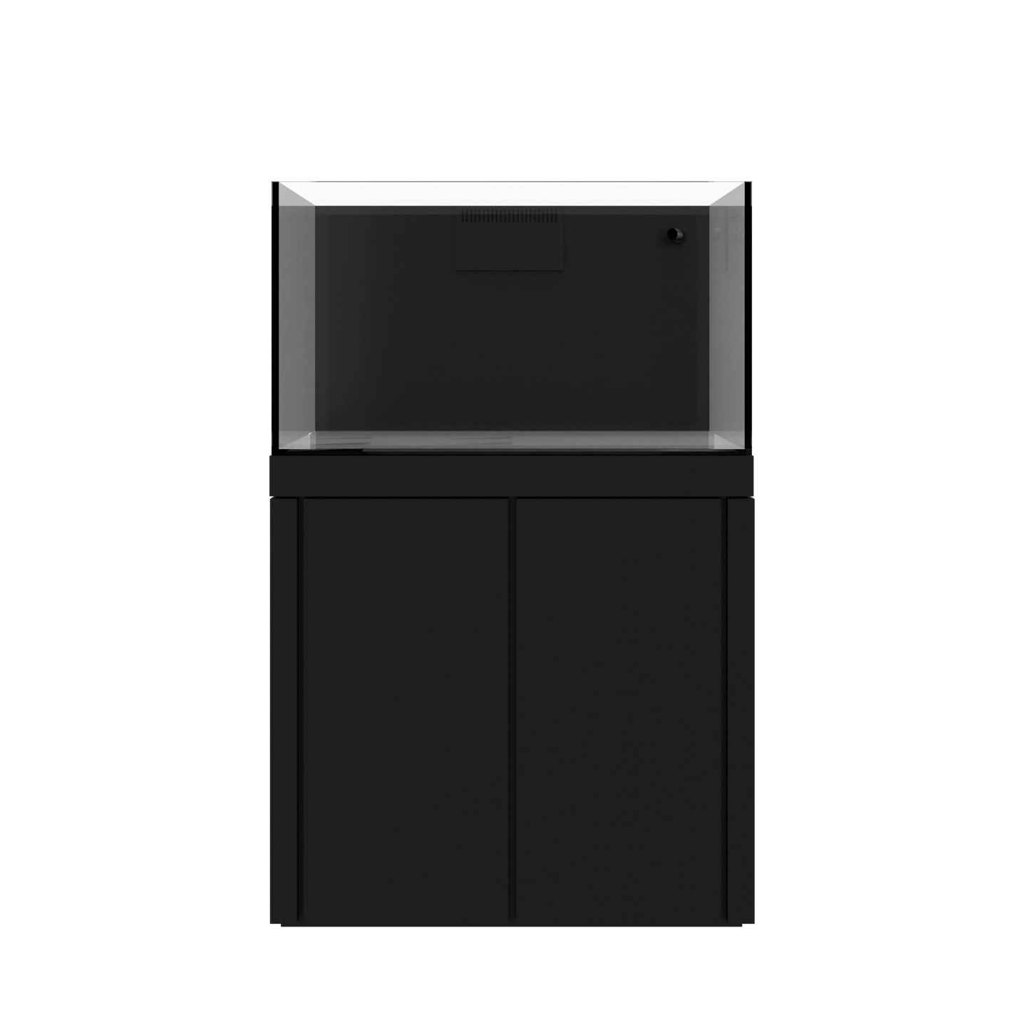 Tideline Crystaline G2 Reef External 36x20 rimless 65-gallon reef aquarium on Black cabinet stand