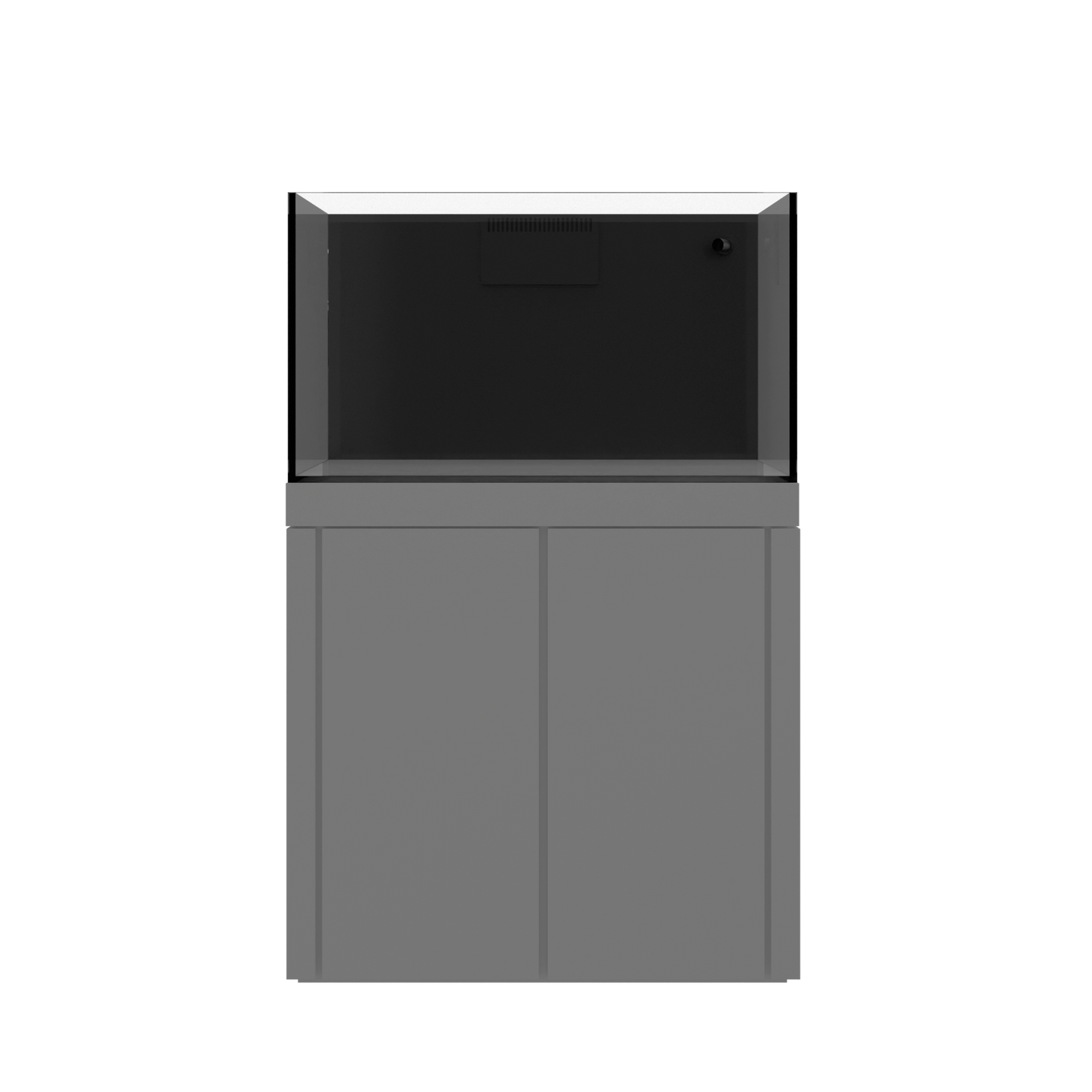 Tideline Crystaline G2 Reef External 36x20 rimless 65-gallon reef aquarium on Grey cabinet stand