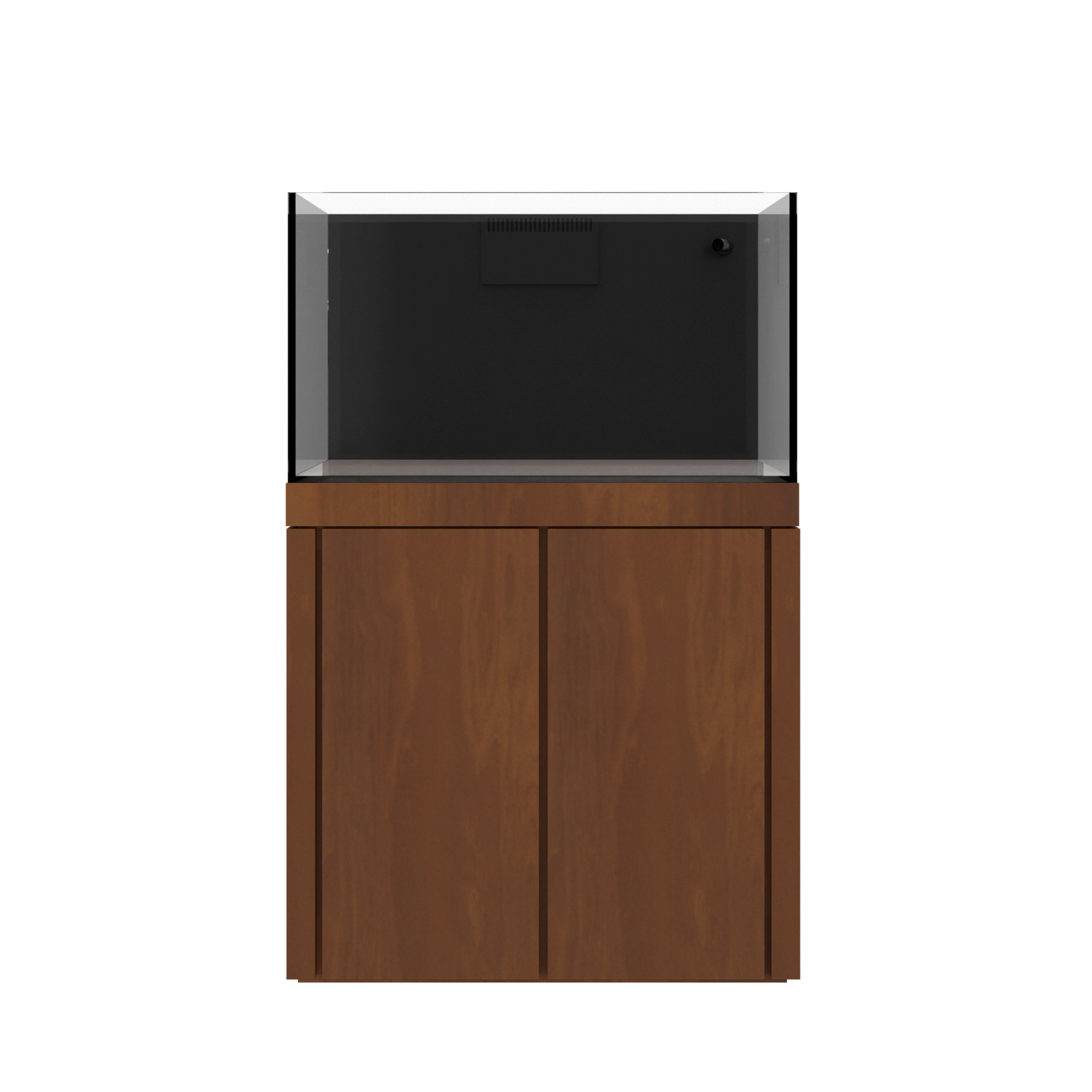 Tideline Crystaline G2 Reef External 36x20 rimless 65-gallon reef aquarium on Medium Oak cabinet stand