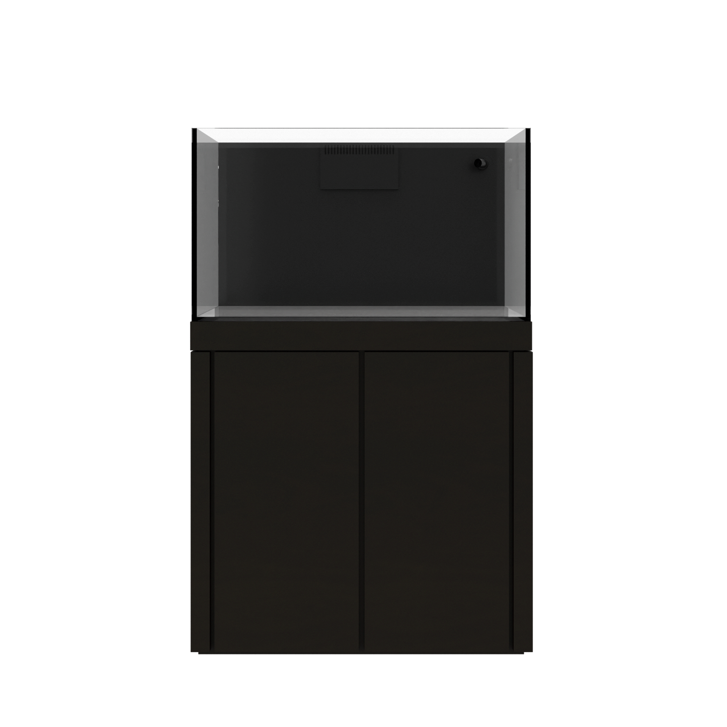 Tideline Crystaline G2 Reef External 36x20 rimless 65-gallon reef aquarium on Mocha cabinet stand