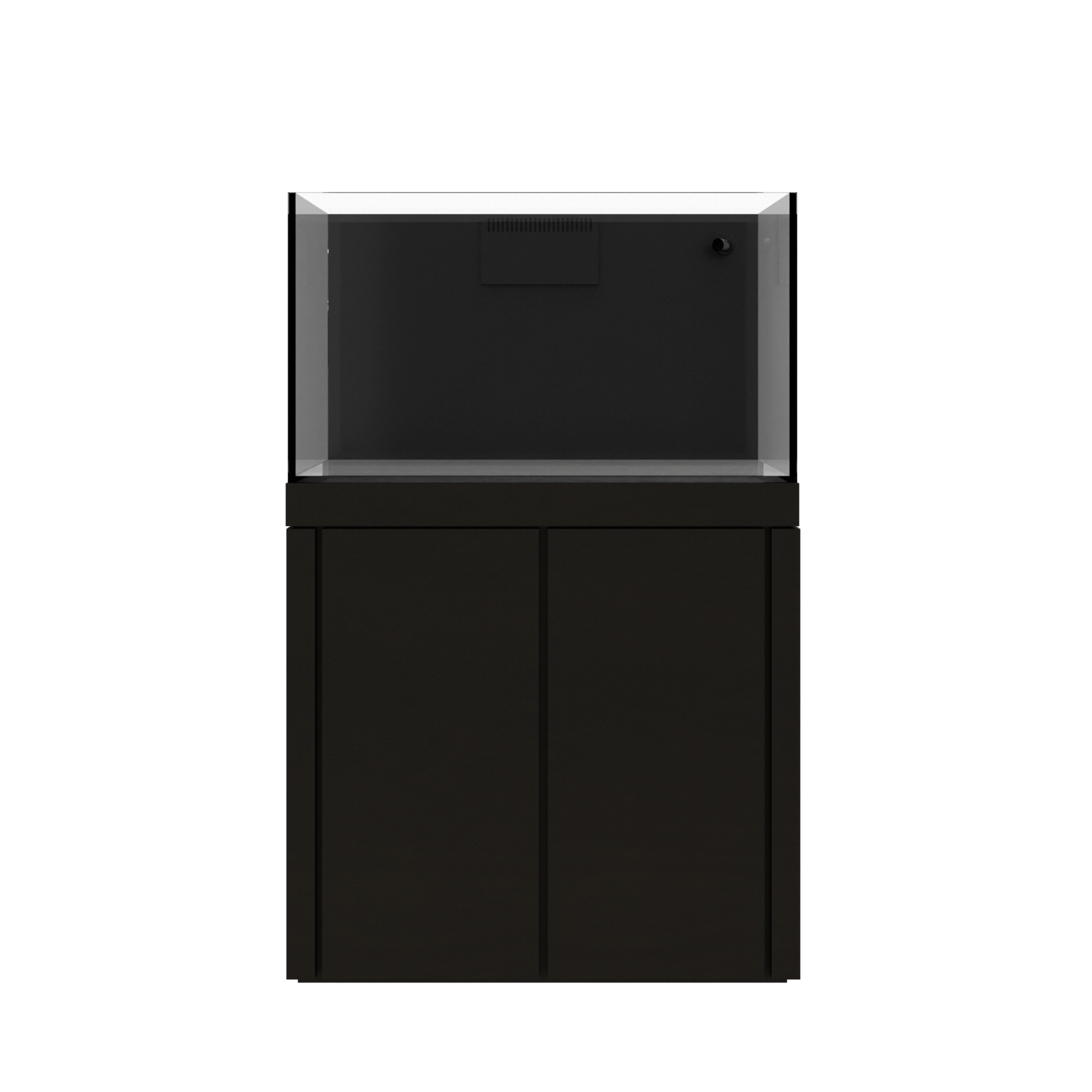Tideline Crystaline G2 Reef External 36x20 rimless 65-gallon reef aquarium on Mocha cabinet stand