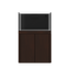 Tideline Crystaline G2 Reef External 36x20 rimless 65-gallon reef aquarium on Spanish Oak cabinet stand