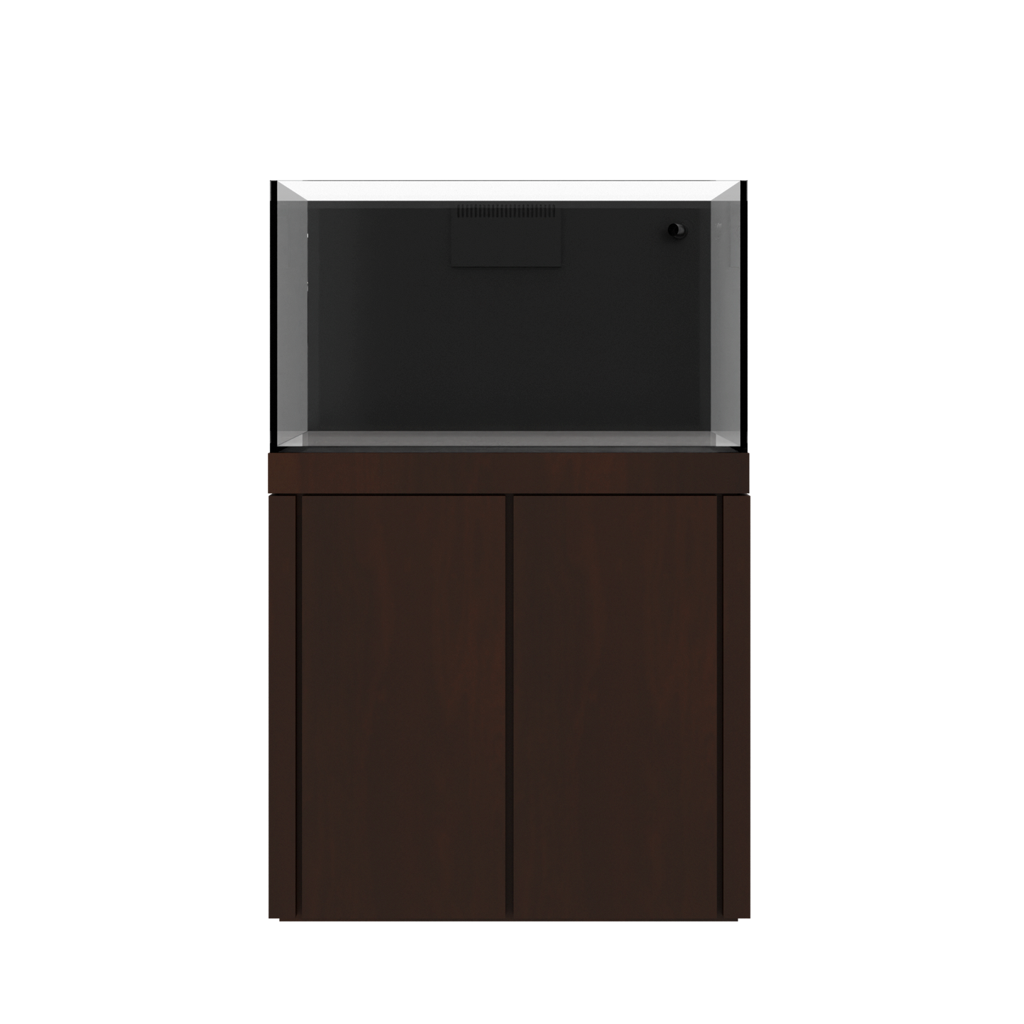 Tideline Crystaline G2 Reef External 36x20 rimless 65-gallon reef aquarium on Spanish Oak cabinet stand