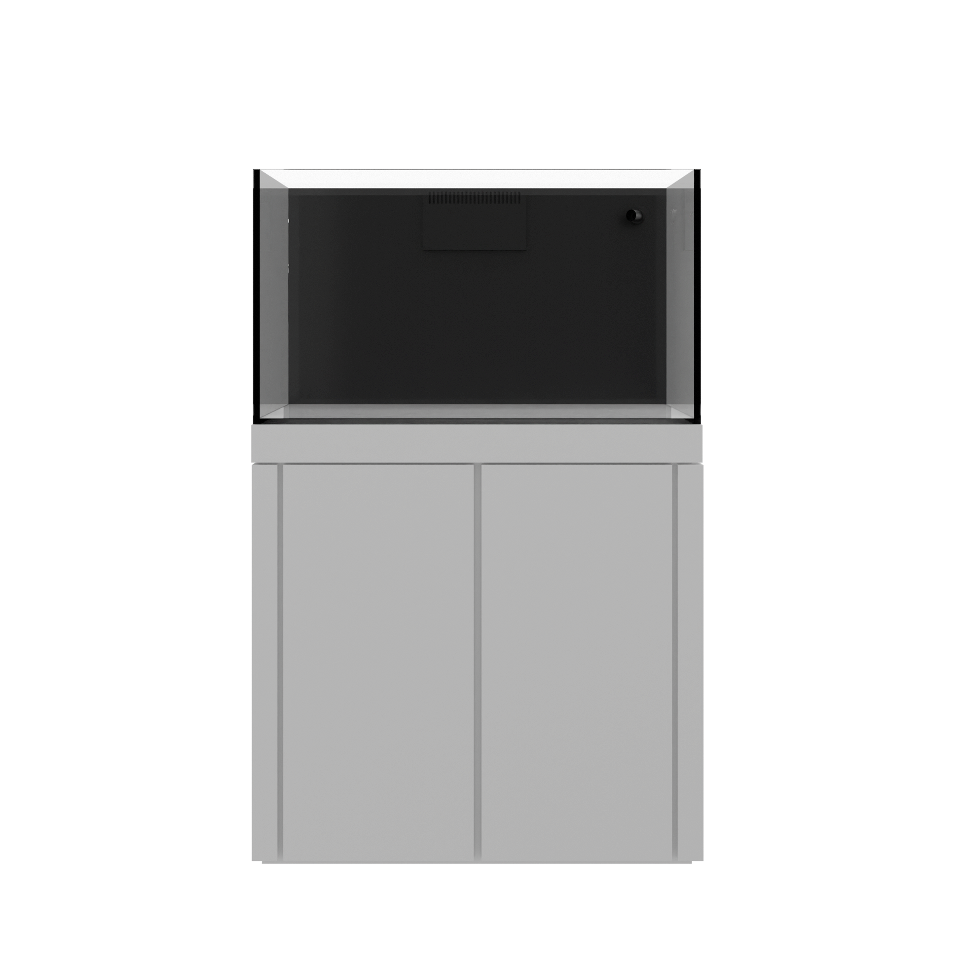 Tideline Crystaline G2 Reef External 36x20 rimless 65-gallon reef aquarium on White cabinet stand