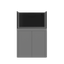 Tideline Crystaline G2 Reef External 36x24 rimless 78-gallon reef aquarium on Grey cabinet stand