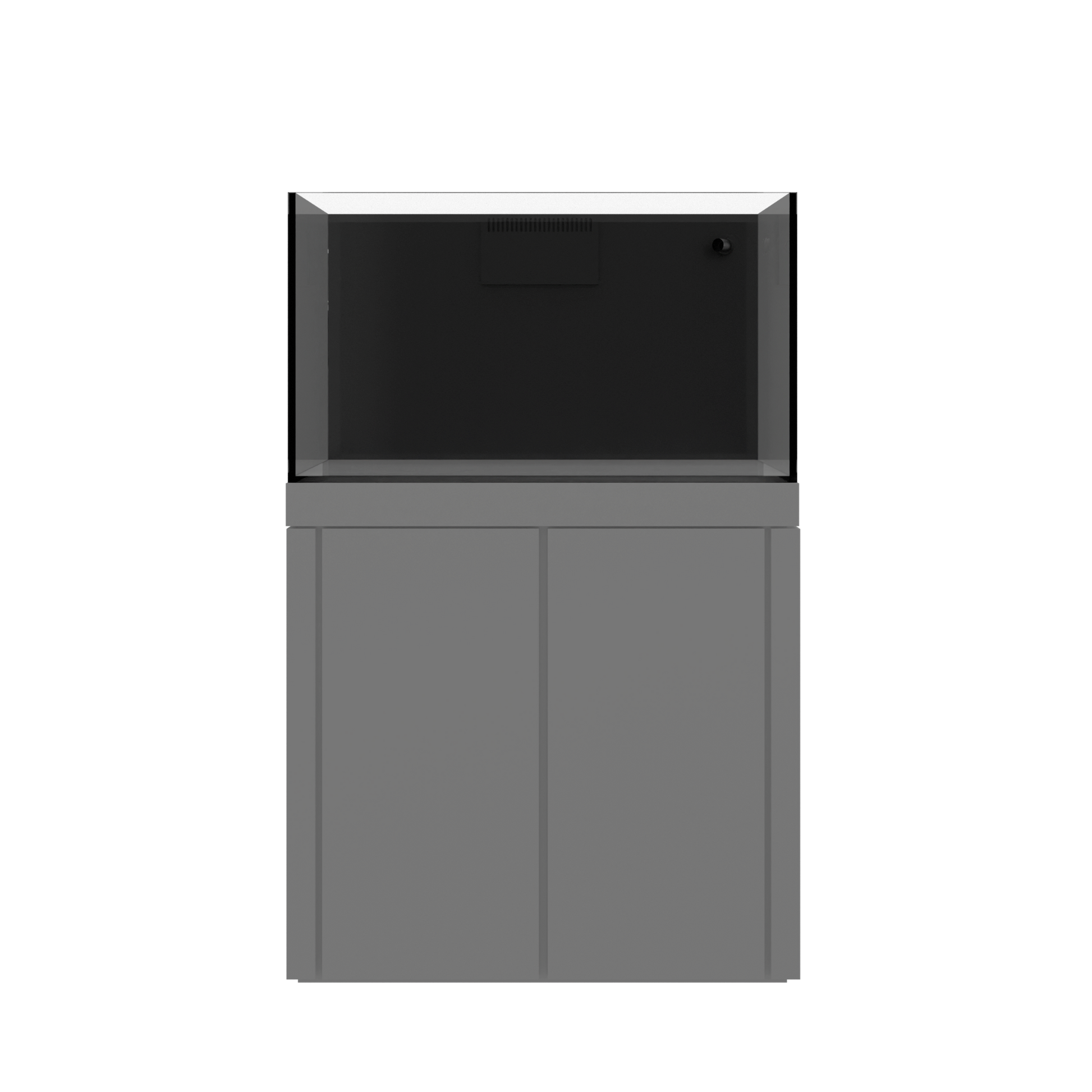 Tideline Crystaline G2 Reef External 36x24 rimless 78-gallon reef aquarium on Grey cabinet stand