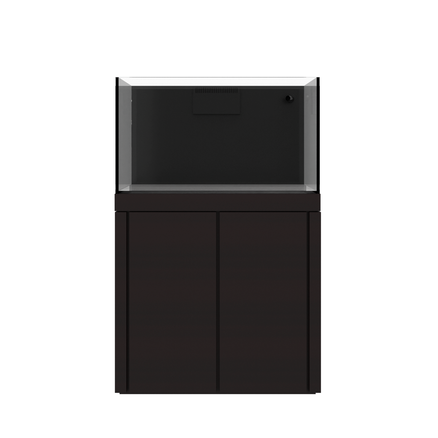 Tideline Crystaline G2 Reef External 36x24 rimless 78-gallon reef aquarium on Mahogany cabinet stand