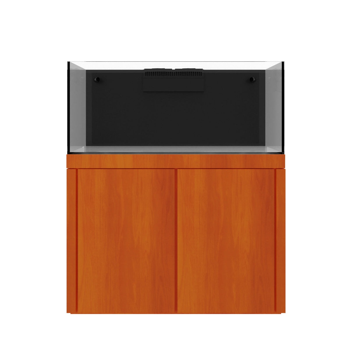 Tideline Crystaline G2 Reef External 48x20 rimless 87-gallon reef aquarium on Cognac cabinet stand