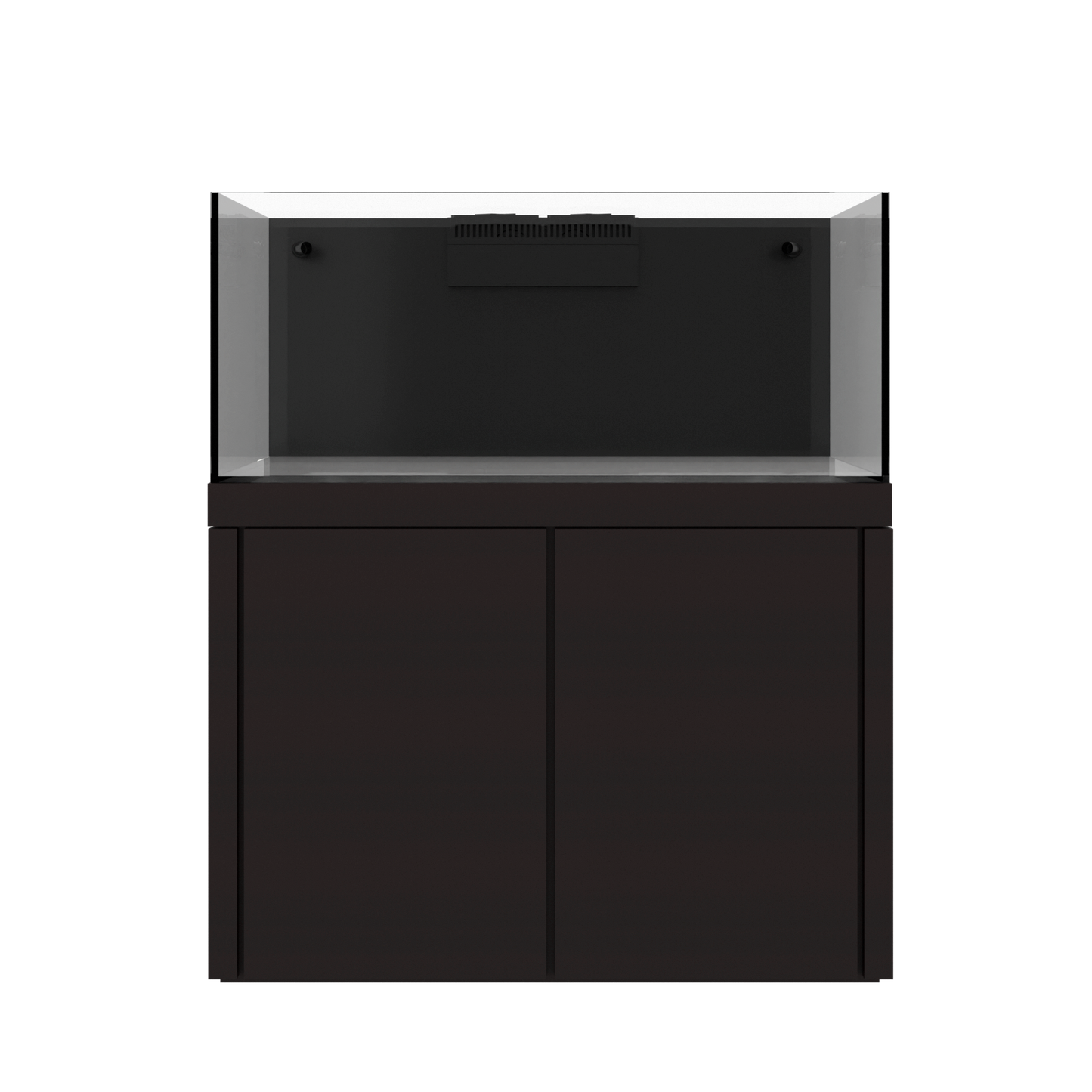 Tideline Crystaline G2 Reef External 48x20 rimless 87-gallon reef aquarium on Mahogany cabinet stand