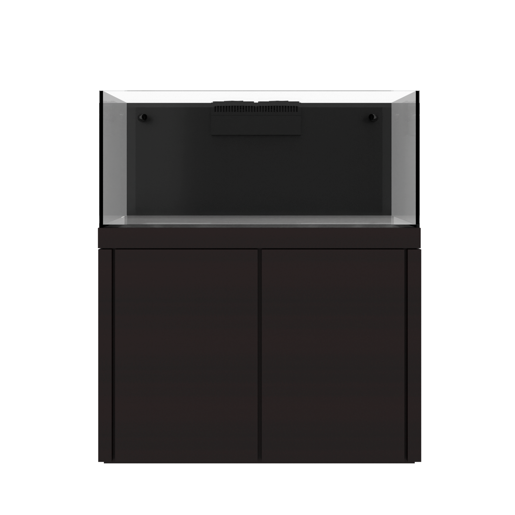 Tideline Crystaline G2 Reef External 48x20 rimless 87-gallon reef aquarium on Mahogany cabinet stand