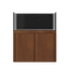 Tideline Crystaline G2 Reef External 48x20 rimless 87-gallon reef aquarium on Medium Oak cabinet stand