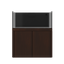 Tideline Crystaline G2 Reef External 48x24 rimless 104-gallon reef aquarium on Spanish Oak cabinet stand