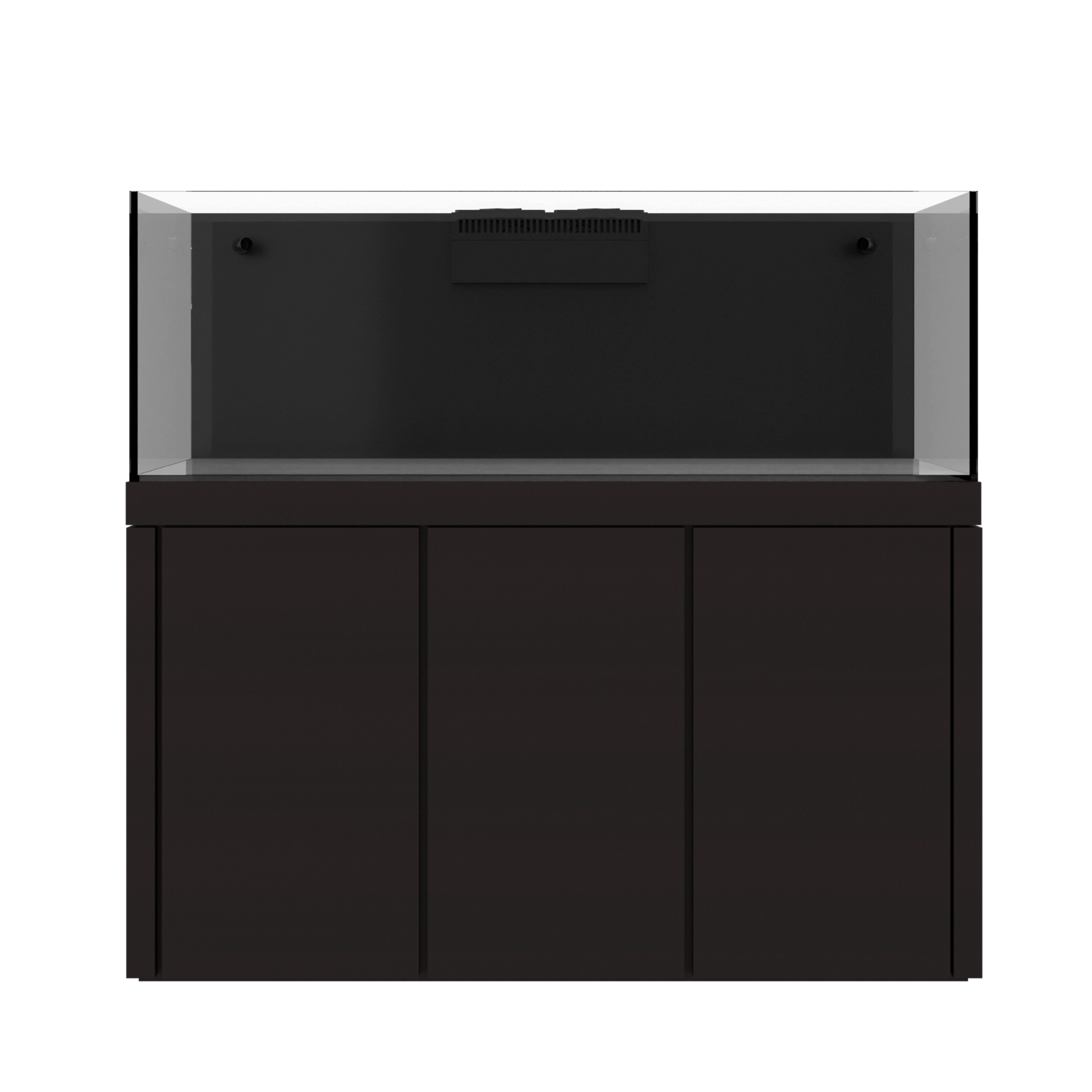 Tideline Crystaline G2 Reef External 60x20 rimless 109-gallon reef aquarium on Mahogany cabinet stand
