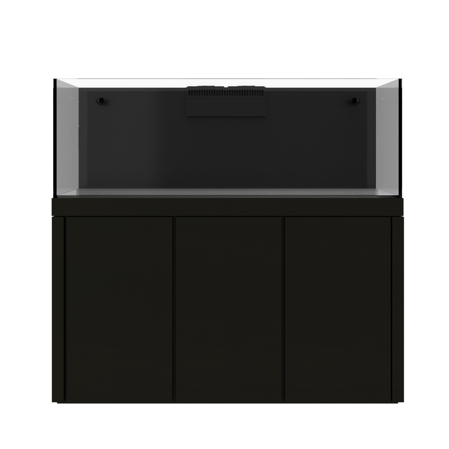 Tideline Crystaline G2 Reef External 60x20 rimless 109-gallon reef aquarium on Mocha cabinet stand