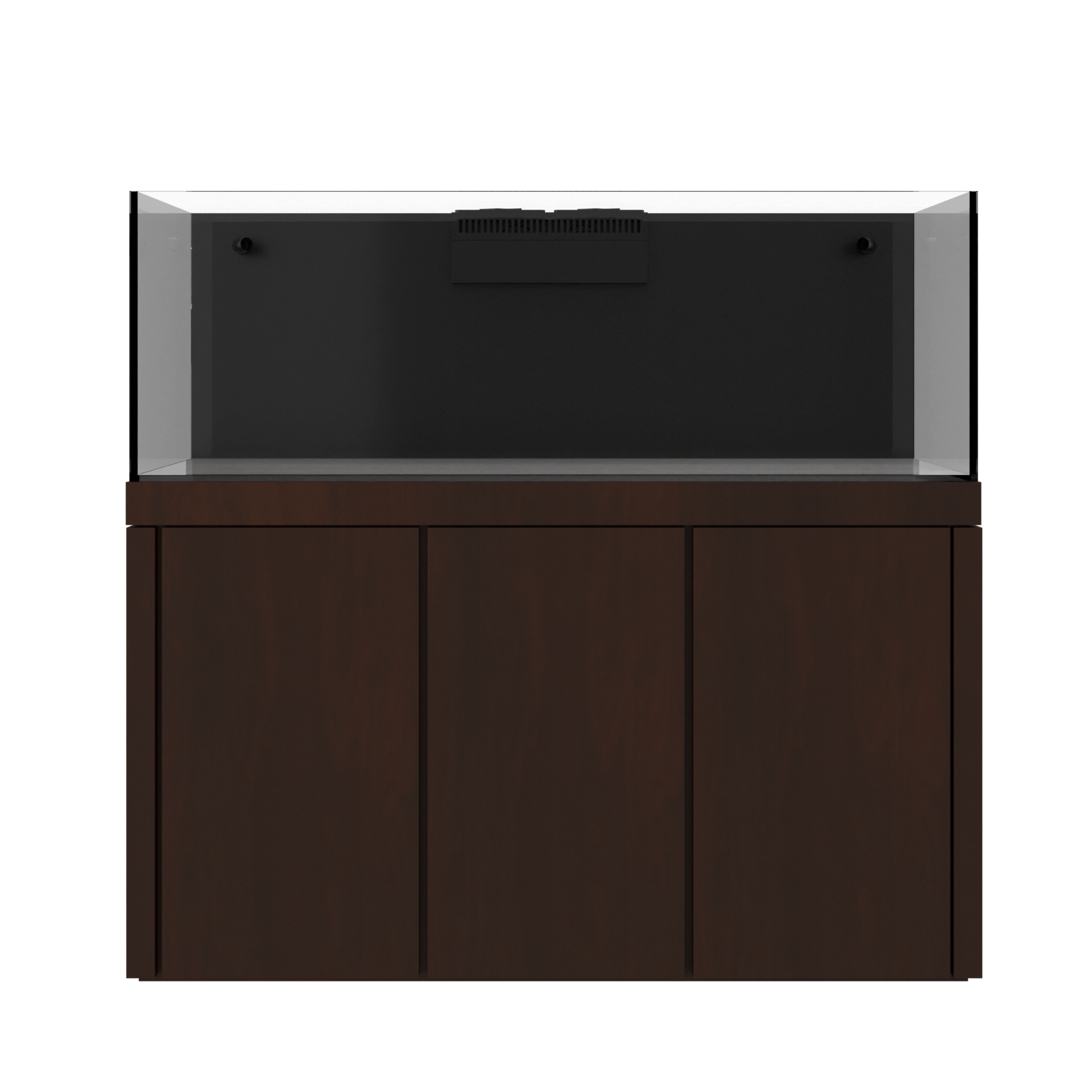 Tideline Crystaline G2 Reef External 60x20 rimless 109-gallon reef aquarium on Spanish Oak cabinet stand