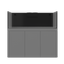 Tideline Crystaline G2 Reef External 60x24 rimless 130-gallon reef aquarium on Grey cabinet stand