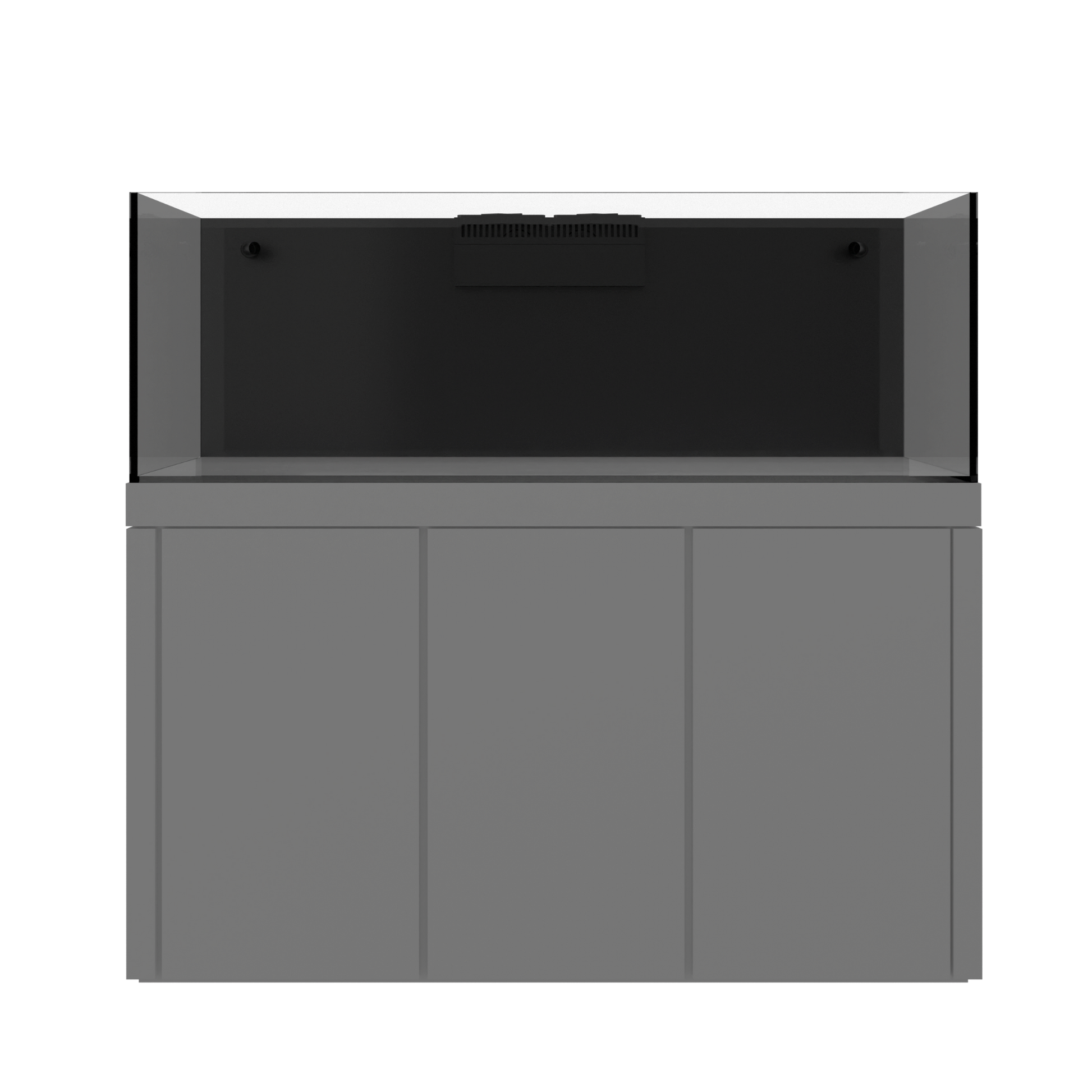 Tideline Crystaline G2 Reef External 60x24 rimless 130-gallon reef aquarium on Grey cabinet stand